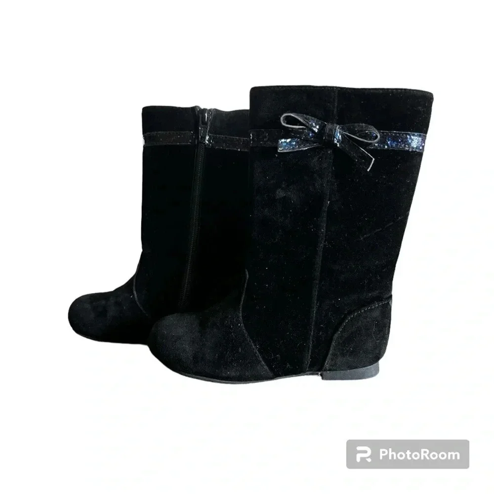 Gymboree black dress boots toddler size 8